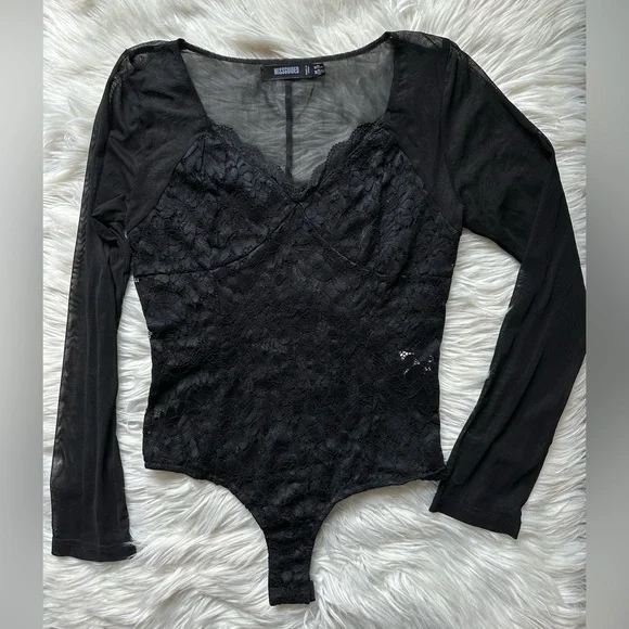 Missguided sheer lace bodysuit - Picture 2 of 12